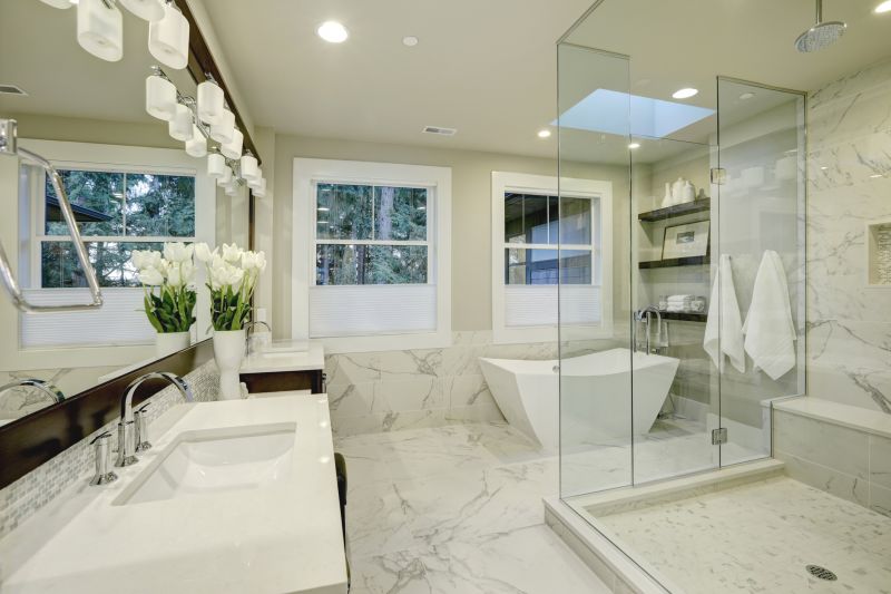 Elegant Bathroom with Glass Shower